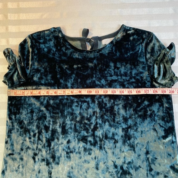 14th & Union Crushed Velvet Emerald Tee Sz Small Petite - Picture 4 of 11